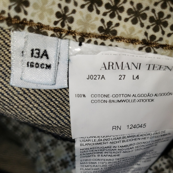 Armani Teen boys straight cut jeans - Picture 5 of 5